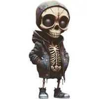 OIMG (B, -) Resin gotisk skjelett hodeskalle figur – Bil dashbord dekorasjon