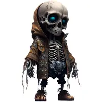 OIMG (D, -) Resin gotisk skjelett hodeskalle figur – Bil dashbord dekorasjon