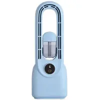 Wella Bladeless Fan Portable AirConditioner LEDDisplay Desktop Fanless Blade Cooling Fan Tower Air Cooler for Office Bedroom B