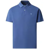 Hackett for man. HM5600203 Blue Slim-Fit Logo Polo Shirt (S), Casual, Cotton, Classic, Short sleeve