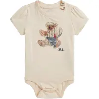 Ralph Lauren Body k/e - Innsjøen Beige m. Trykk - - 68 - Kortermet body