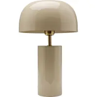 Kare bordlampe Loungy, hvit, stål, høyde 38 cm