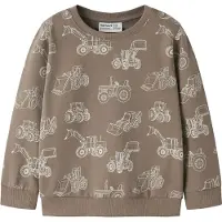 Name it Collegegenser - NmmVaron - Noos - AOP - Fossil - - 4 år (104) - Collegegenser