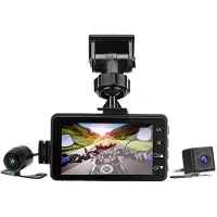 Wella Motorcycle DVR Dash Camera with Front Rear Camera Dual Video Loop Recording Waterproof Motorbike Driving Recorder Cam