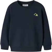 Name it Collegegenser - NmmVallen - Navy Blazer/Gravemaskin - - 4 år (104) - Collegegenser