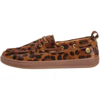 Pepe Jeans for woman. PLS000033 Brown leather Ball Boat deck shoes (37), Flat, Laces, Casual