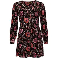 Superdry Printed V Tea Langarmet Kort Kjole