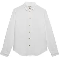 Superdry Premium Linen Slim Skjorte Med Lange Ermer