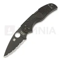 Spyderco Native 5 foldekniv, spyderedge, svart