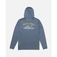 Salty Crew Overnight Hood Sunshirt Longsleeve Lycra blå
