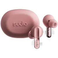Sudio N3 Pro true wireless in-ear-hodetelefoner / ørepropper med ANC, Bluetooth 5.4 og ladeetui – Rosa
