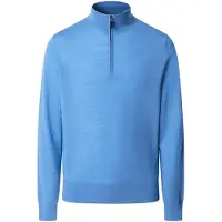 Hackett for man. HM7000205 Ess Merino Hzip blue zip-up jumper (XL), Casual, Wool, Classic