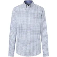 Hackett for man. HM3010752 Green Three-Colour Gingham Shirt (XXL), Casual, Cotton, Classic, Long sleeve