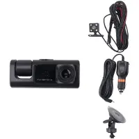 Torribaly 3 Channel Car DVR Camera , 1080P Dash Camera 3 Way Car Camera with IR Night Vision, Loop Recording, Parking Monitor