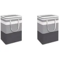 Torribaly 2X 75L Laundry Basket Bag,Waterproof Washing Baskets,Collapsible Laundry Hamper with Extended Handles for Clothes Toys,A