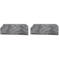 Torribaly 2X Tie-Dye Gradient Color Carpet Bedroom Living Room Coffee Table Mat Long Hair Washed Floor Mat