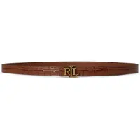 Ralph Lauren for woman. 412P15764002 Light brown leather belt with LRL buckle (L), Casual