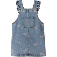 Name it Dongerikjole - NmfFaith - AOP - Medium+ Blue Denim/Bow - - 3 år (98) - Kjole