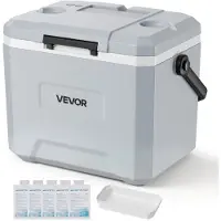 Vevor Hard Cooler, 22L bærbar kjøler, lekkasjesikker kjøleboks holder innholdet kjølig i 48 timer, isolerte kister med isretensjon og kraftig håndtak, ultralett for camping, konserter, sport
