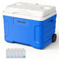 Vevor Hard kjøleboks, 20L bærbar rullende kjøleboks med hjul, lekkasjesikker kjøleboks holder innholdet kjølig i 48 timer, isolerte kister, ultralett for utendørs piknik, grilling, camping
