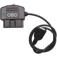 Exogio 24Hours 5V 3A USB Car Charge Cable OBD Hardwire Kit with 0.5Meter Wire for Dash Cam Camcorder Vehicle DVR