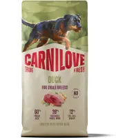 Carnilove True Fresh Duck Adult Small Breeds Hundefôr 4kg