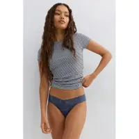 Gina Tricot  - 3-pack lace thong - truser i 3-pack - Blå - L - Dame