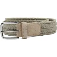 Profuomo Vokset Flettet Belte Beige Khaki Størrelse
