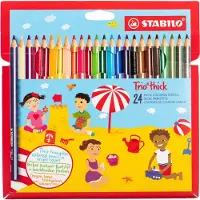 Stabilo Fargestifter - Trio Thick - 24 stk. - Flerfarget - - OneSize - Fargesett