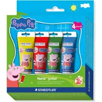 Staedtler Fingermaling - Noris Junior - 4x75 ml - Peppa Gris - - OneSize - Maling