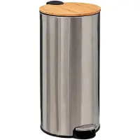 Five Bamboo Stainless Steel 30l Søppelbøtte