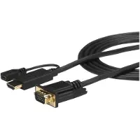 StarTech.com Startech HDMI to VGA Cable - 3 ft / 1m - 1080p - 1920 x 1200 - Active HDMI Cable - Monitor Cable - Computer Cable (HD2VGAMM3) - Adapterkabel - HDMI, Micro-USB type B (kun strøm) til HD-15 (VGA) hann