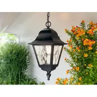 ELSTEAD Utendørs pendellampe Norfolk NR9, svart/klar, IP43