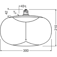 Osram LED-pære Filament E27 Ellipse DIM Amber 500lm 12W