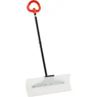 Vevor snøskuffer, 61 cm bred utendørs snøplogspade med ergonomisk grep, HDPE-plastblad, vinterspadler med segmentert håndtak, bærbart snøryddingsverktøy for innkjørsel, hage, camping