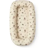Nordstrand Babynest - 82x46x15 cm - Sandfarget med skogens dyr