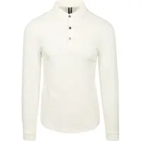 Profuomo Langermet Poloskjorte Off White Hvit Størrelse