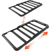 Vevor takstativkurv, 1626 x 990 x 115 mm, kraftig takstativkurv med forlengelse, 90,72 kg kapasitet, allværsbagasjeholder for biltak, universalpassform for SUV-er, lastebiler, pickup-er