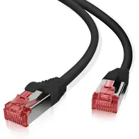 Helos patchkabel Cat.6 GHMT AWG 27/7 svart 15,0 m