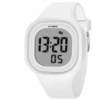 24hShop Jelly Digitalklokke med silikonrem Hvit