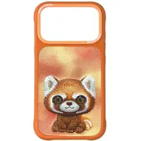 Nimmy Big Eyed Pet 2.0 Raccoon-etui for iPhone 17 Pro - oransje