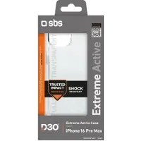 SBS Extreme Active D3O-etui for iPhone 16 Pro Max - gjennomsiktig