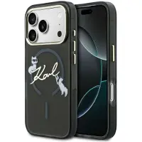 Karl Lagerfeld IML Choupettes Karl Script Logo MagSafe-etui for iPhone 17 Pro - Svart