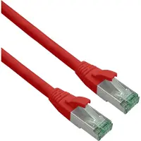 Helos patchkabel Cat.6a Superflex Cat.7 råkabel GHMT AWG 26/7 rød 10,0 m