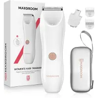 MAXGROOM M-9082 2-i-1 kropps- og ansiktstrimmer for kvinner - hvit