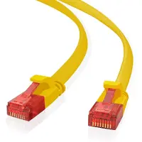 Helos patchkabel Cat.6 Ultraflat U/UTP AWG 32 gul 20, 0 m