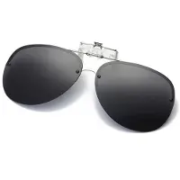 24hShop Clip-on-solbriller med UV400-beskyttelse og svart glass