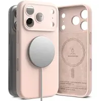 Ringke magnetisk MagSafe-etui i silikon for iPhone 17 Pro Max - Rosa