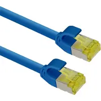 Helos patchkabel Cat 6a Ultraslim S/FTP RJ45 blå 10m AWG28/7 LSZH GHMT