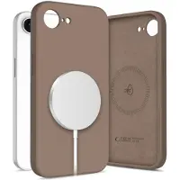 Tech-Protect MagSafe-etui i silikon for iPhone 16E / 17E - Brun